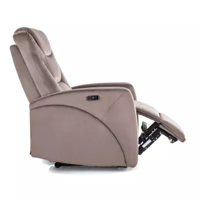 Elektrické polohovací křeslo CELIANE - hnědé