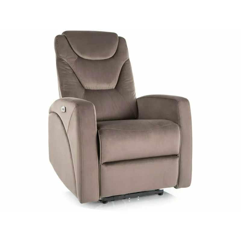 Elektrické polohovací křeslo CELIANE - hnědé