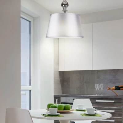 Moderní závěsné svítidlo PRIMA - 1xE27, 60W, chromované / stříbrné