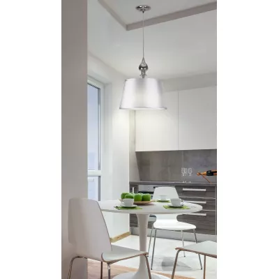 Moderní závěsné svítidlo PRIMA - 1xE27, 60W, chromované / stříbrné