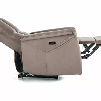 Elektrické polohovací křeslo JEAN - hnědé