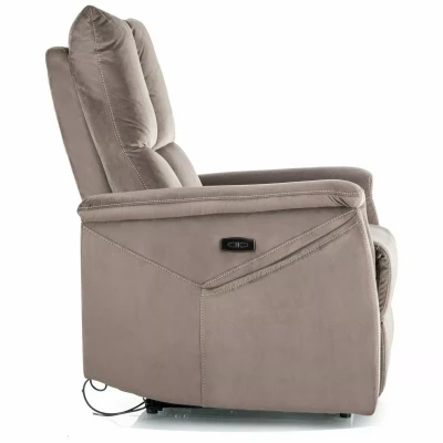 Elektrické polohovací křeslo JEAN - hnědé