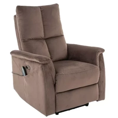 Masážní polohovací křeslo JEAN - hnědé