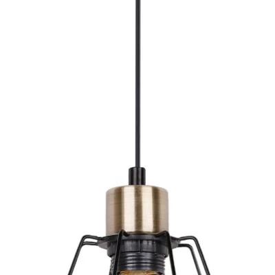 Závěsné industriální osvětlení PRIMO 1 - 1xE27, 60W, patina / černé