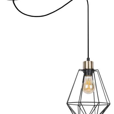 Závěsné industriální světlo PRIMO 2 - 1xE27, 60W, patina / černé