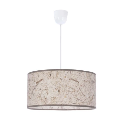 Závěsné kulaté moderní osvětlení RADIANT - 1xE27, 60W, bílé / béžové