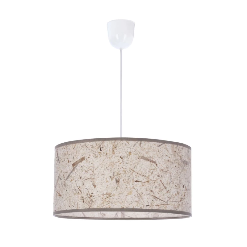 Závěsné kulaté moderní osvětlení RADIANT - 1xE27, 60W, bílé / béžové