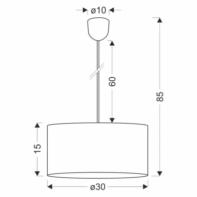 Závěsné kulaté moderní osvětlení RADIANT - 1xE27, 60W, bílé / béžové