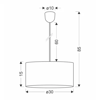 Závěsné kulaté moderní osvětlení RADIANT - 1xE27, 60W, bílé / béžové