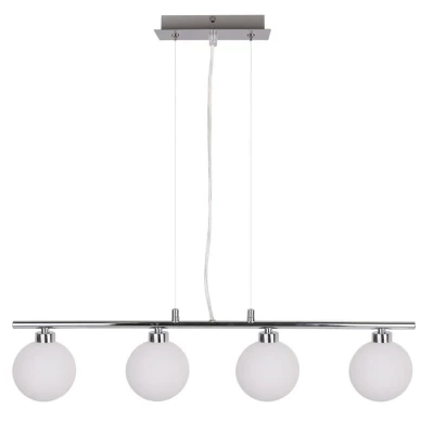 Závěsné osvětlení nad jídelní stůl RAISA - 4xG9, 40W, chromované / bílé