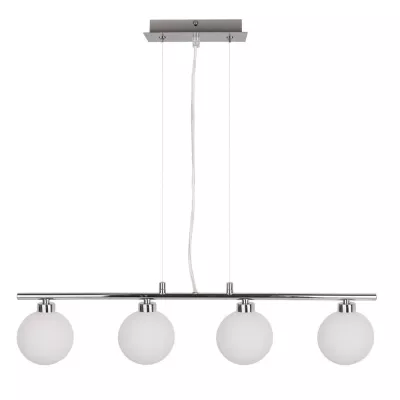 Závěsné osvětlení nad jídelní stůl RAISA - 4xG9, 40W, chromované / bílé