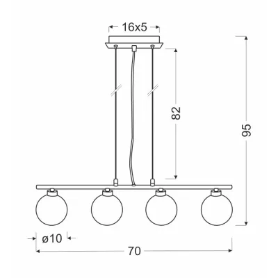 Závěsné osvětlení nad jídelní stůl RAISA - 4xG9, 40W, chromované / bílé