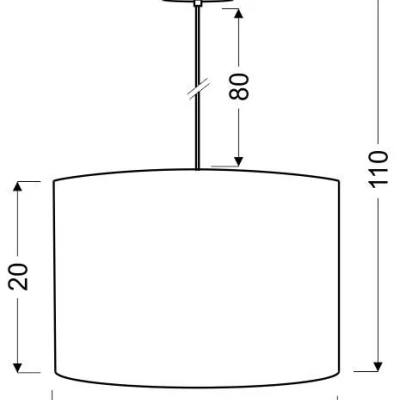 Závěsné moderní osvětlení RALF - 1xE27, 60W, černé