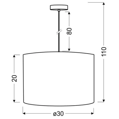 Závěsné moderní osvětlení RALF - 1xE27, 60W, černé