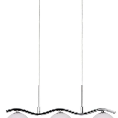 Moderní závěsné světlo nad jídelní stůl RAMON - 3xG9, 20W, chromované / bílé