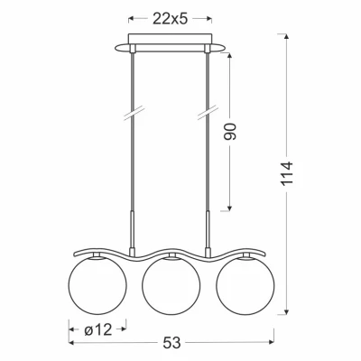 Moderní závěsné světlo nad jídelní stůl RAMON - 3xG9, 20W, chromované / bílé