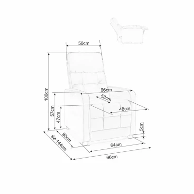 Polohovací křeslo VALER 2 - zelené