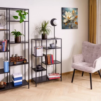 Policový regál DANIEL 1 - černý