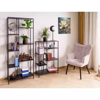 Policový regál DANIEL 2 - černý