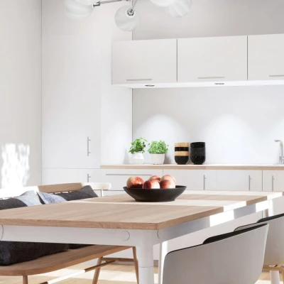 Moderní závěsné osvětlení RAUL - 5xE14, 40W, chromované / bílé