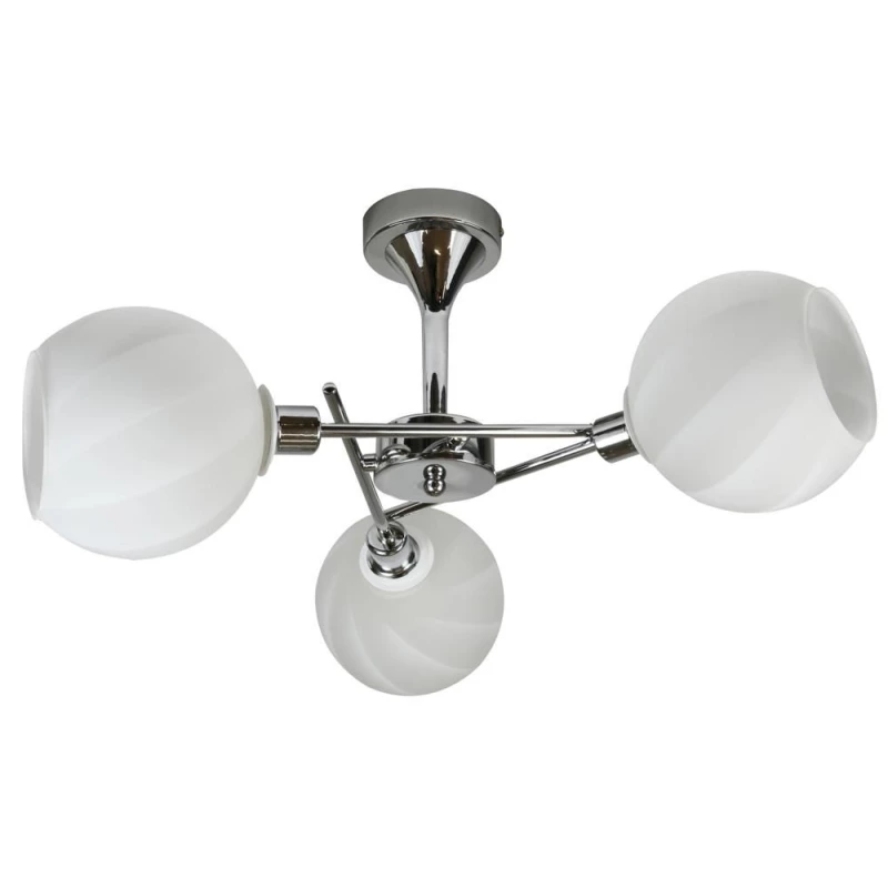 Moderní závěsné osvětlení RAUL - 3xE14, 40W, chromované / bílé