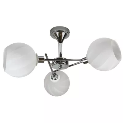 Moderní závěsné osvětlení RAUL - 3xE14, 40W, chromované / bílé