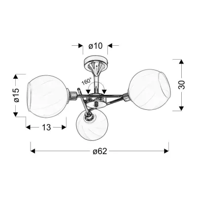 Moderní závěsné osvětlení RAUL - 3xE14, 40W, chromované / bílé