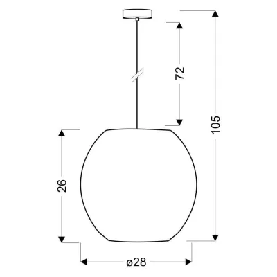 Designové závěsné osvětlení RICA - 1xE27, 40W, zelené
