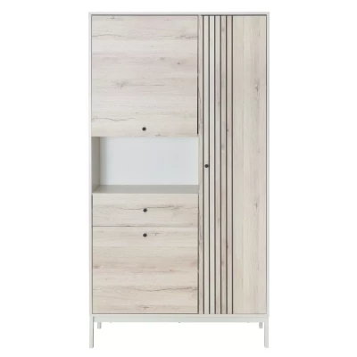 Policový regál DRAGAN - dub / krémový