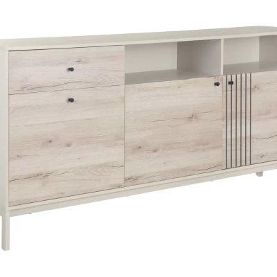 Kombinovaná komoda DRAGAN - dub / krémová