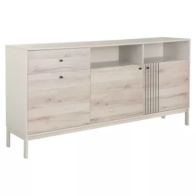 Kombinovaná komoda DRAGAN - dub / krémová