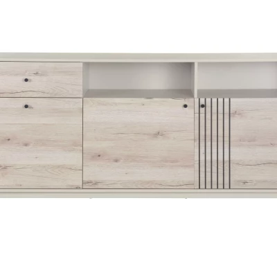 Kombinovaná komoda DRAGAN - dub / krémová