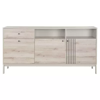 Kombinovaná komoda DRAGAN - dub / krémová