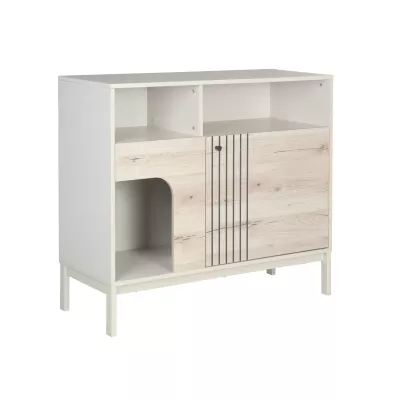 Úzká komoda DRAGAN - dub / krémová