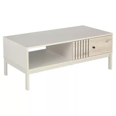 Konferenční stolek s šuplíkem DRAGAN - dub / krémový