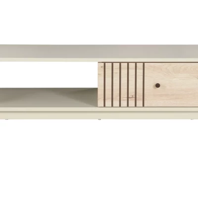 Konferenční stolek s šuplíkem DRAGAN - dub / krémový