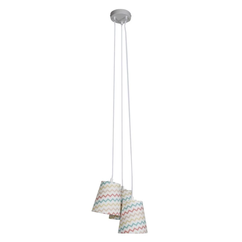 Závěsné osvětlení do dětského pokoje RIVER - 3xE27, 40W, vícebarevné