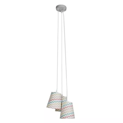 Závěsné osvětlení do dětského pokoje RIVER - 3xE27, 40W, vícebarevné