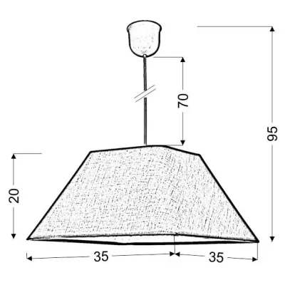 Závěsný lustr na lanku ROBIN - 1xW27, 60W, bílý