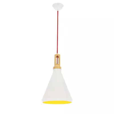 Závěsné světlo na lanku ROBINSON - 1xE27, 60W, bílé / žluté