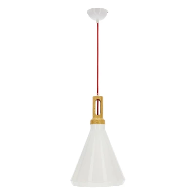 Závěsné světlo na lanku ROBINSON - 1xE27, 60W, bílé / žluté