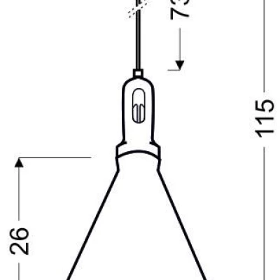 Závěsné světlo na lanku ROBINSON - 1xE27, 60W, bílé / žluté