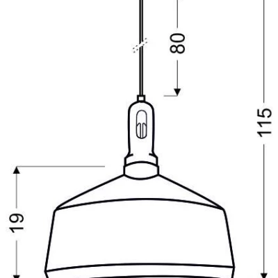 Závěsné svítidlo na lanku ROBINSON - 1xE27, 60W, bílé / žluté