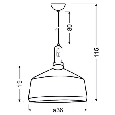 Závěsné svítidlo na lanku ROBINSON - 1xE27, 60W, bílé / žluté