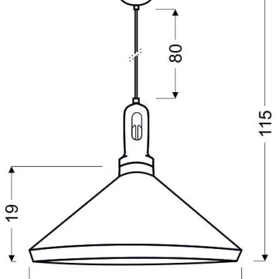 Závěsné osvětlení na lanku ROBINSON - 1xE27, 60W, bílé / žluté