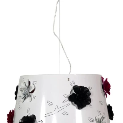 Moderní závěsné osvětlení ROSA - 1xE27, 60W, bílé / černé / červené