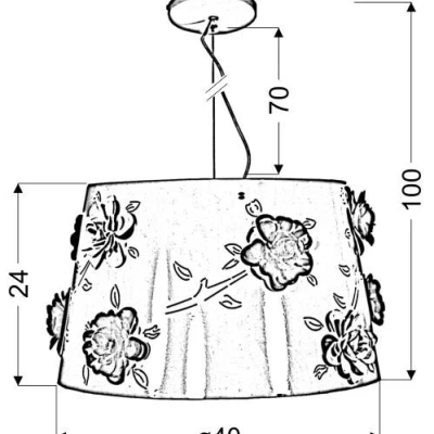 Moderní závěsné osvětlení ROSA - 1xE27, 60W, bílé / černé / červené