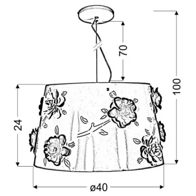 Moderní závěsné osvětlení ROSA - 1xE27, 60W, bílé / černé / červené