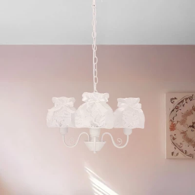 Závěsné osvětlení v provance stylu ROSSINI - 3xE27, 40W, bílé