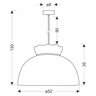 Závěsné osvětlení v prevence stylu ROSSINI - 1xE27, 40W, bílé